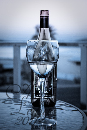 Wine Bottle Blue 683